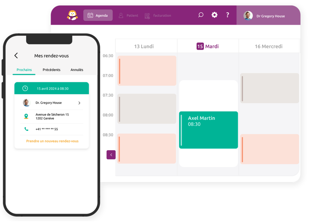 Réduisez la surcharge de travail grâce au module de prise de rendez-vous en ligne avec OneDoc Pro