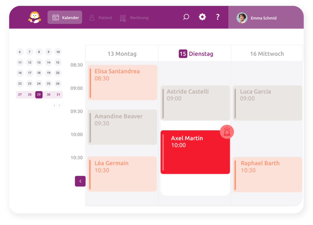 Notfalltermine direkt in Ihrem OneDoc Kalender