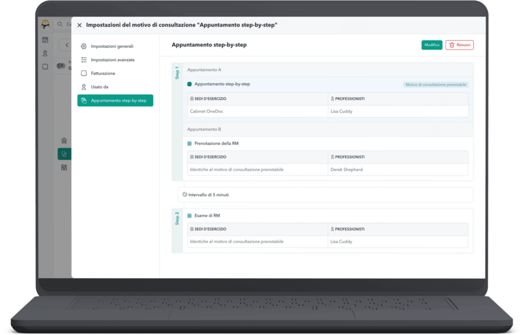 Configura facilmente i tuoi appuntamenti step-by-step