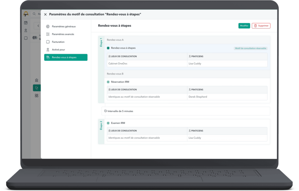 Configurez facilement vos rendez-vous à étape