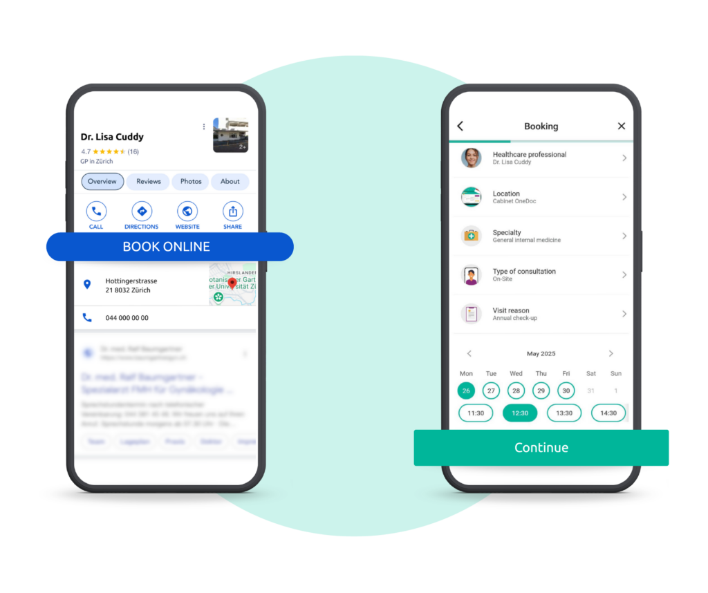Offer appointment booking directly via your google profile, where patients will find you most easily