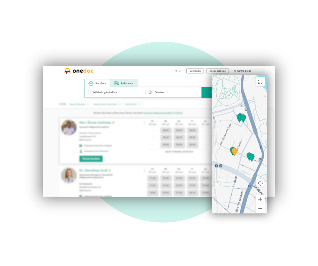 Avec OneDoc, les médecins bénéficient d'un référencement et d'un classement optimisés sur les moteurs de recherche