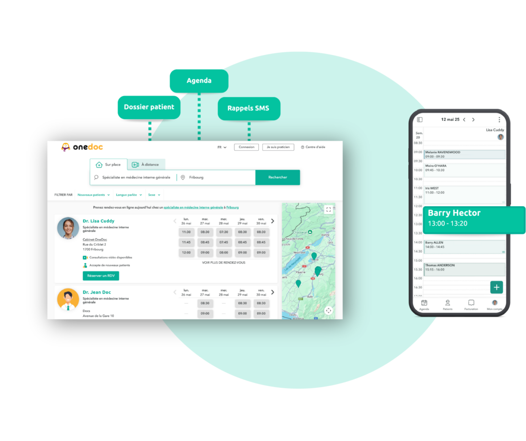 proposer la prise de rendez-vous en ligne pour les patients et simplifier votre administration avec OneDoc