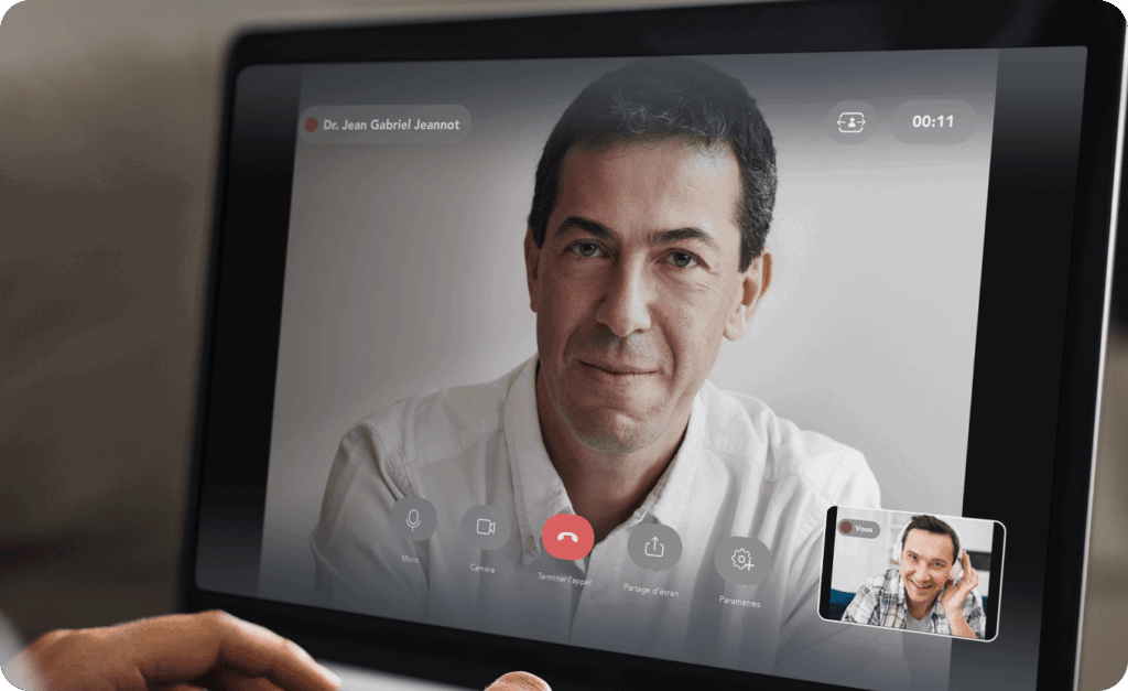 The video consultation for general practitioners viewed by Dr. Jean Gabriel Jeannot