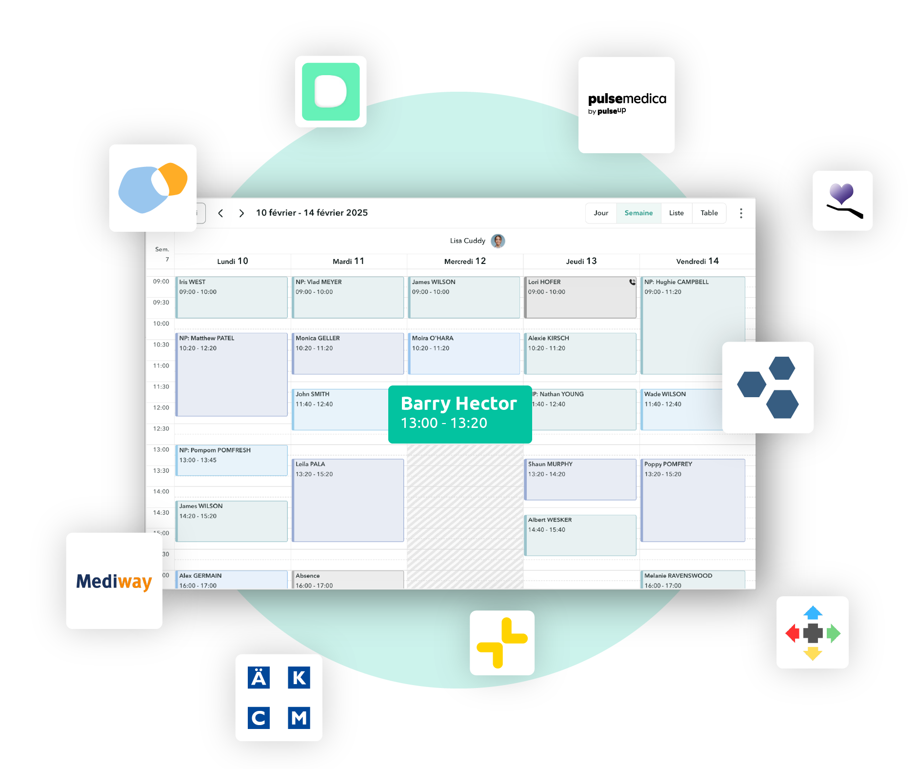 exemple de passerelle entre onedoc et des logiciels médicaux