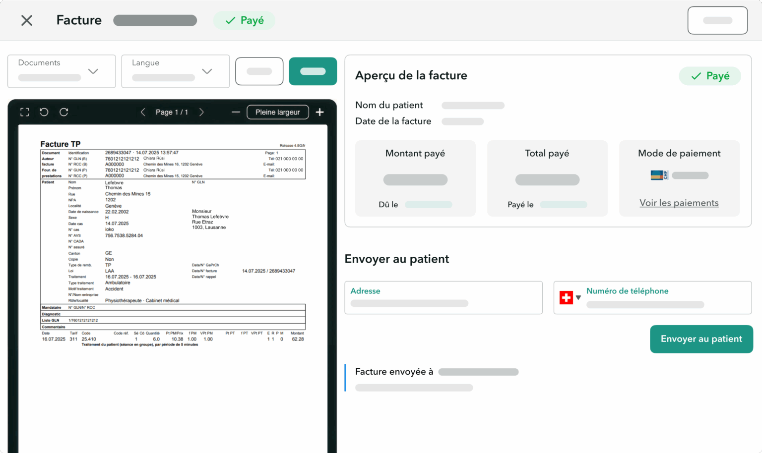 OneDoc Pro: create invoices with tariffs 590, 311, 312, SDH