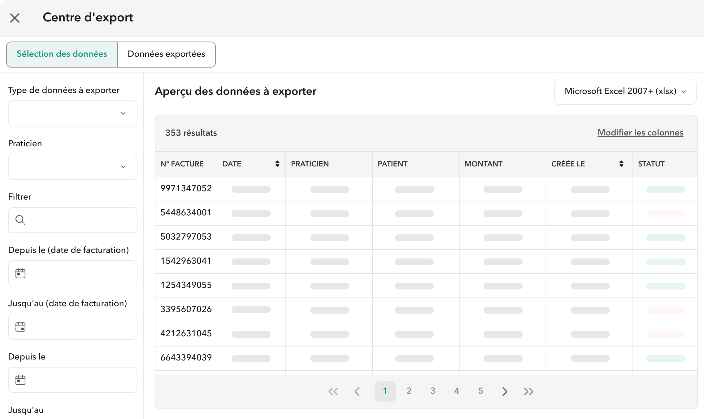 Export des données depuis OneDoc Pro pour simplifier la comptabilité des professionnels de santé