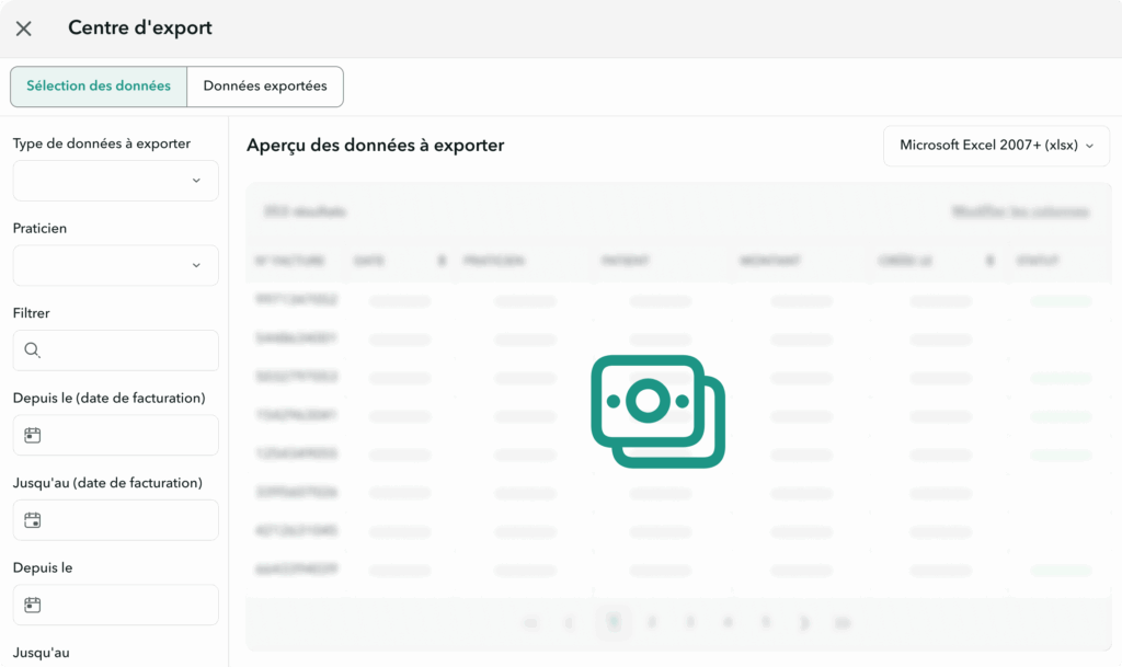 filtres-centre-export-OneDoc-Invoice Centre d'export de données OneDoc Invoice avec une icone rappelant la les filtres pour un export simplifié pour la fiducière