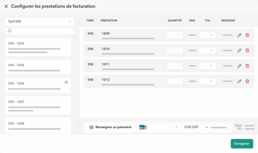 parametrages-facture-tarif-590-standard-OneDoc-Invoice Paramétrage des factures au Tarif 590 pour les prestations standard
