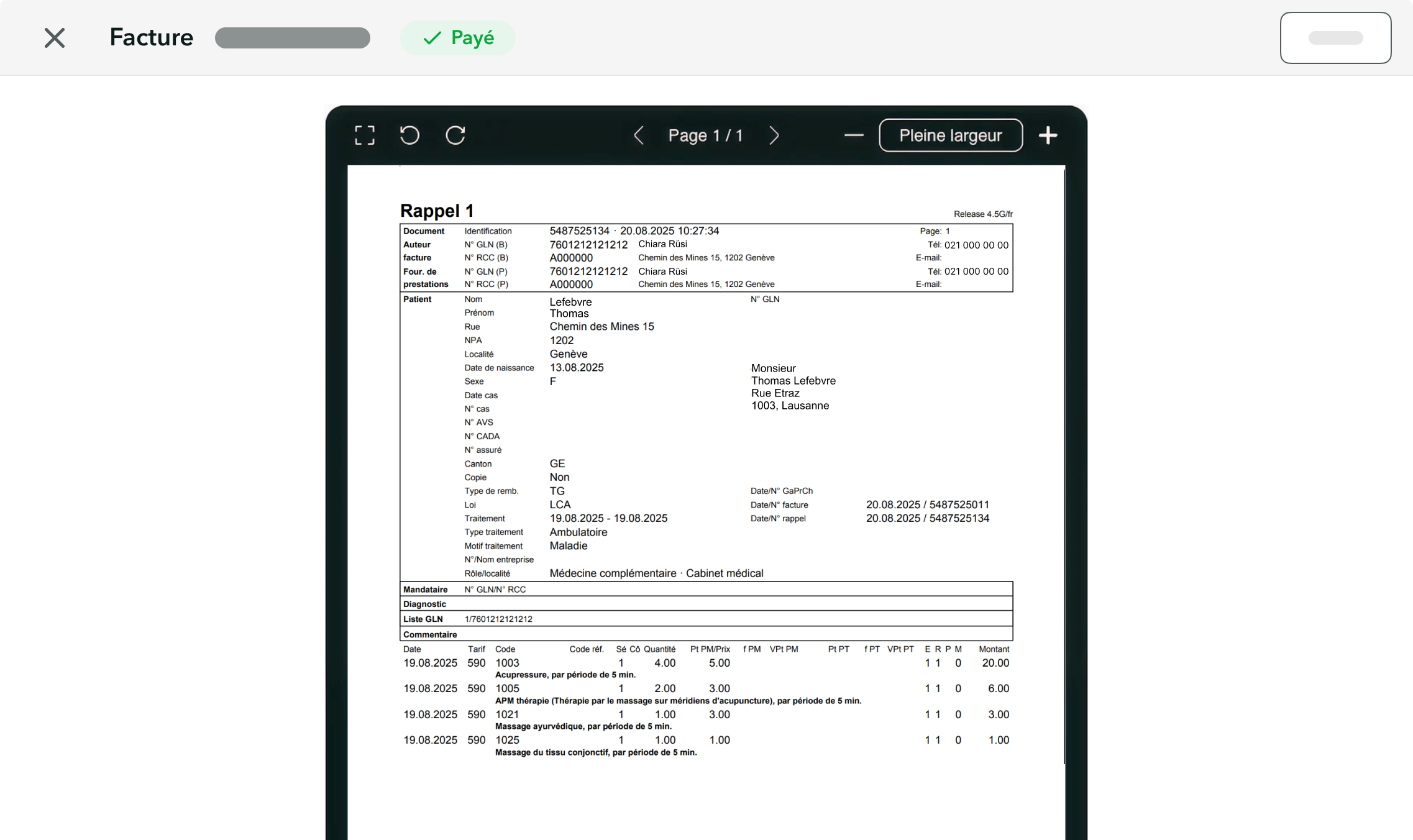 rappel-payement-facture-OneDoc-Invoice Rappel de payement généré depuis OneDoc Invoice