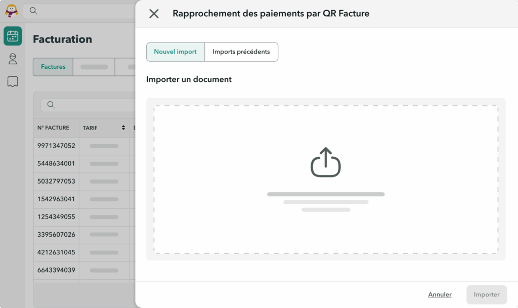 rapprochement-automatique-factures-OneDoc-Pro Vue du rapprochement automatique des factures entre OneDoc Pro et la banque du professionnel de santé