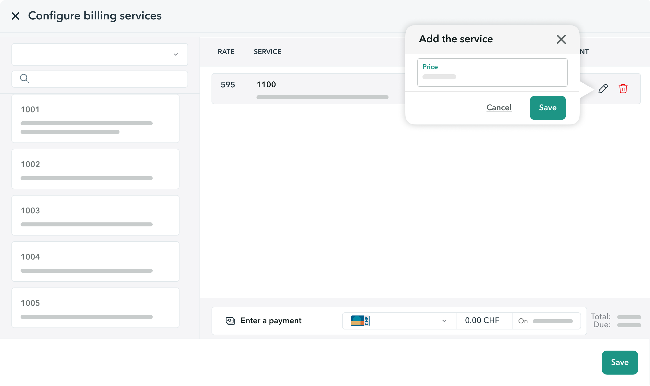 Price-invoice-tarif-595 Creating an invoice at rate 595 from the OneDoc Pro interface