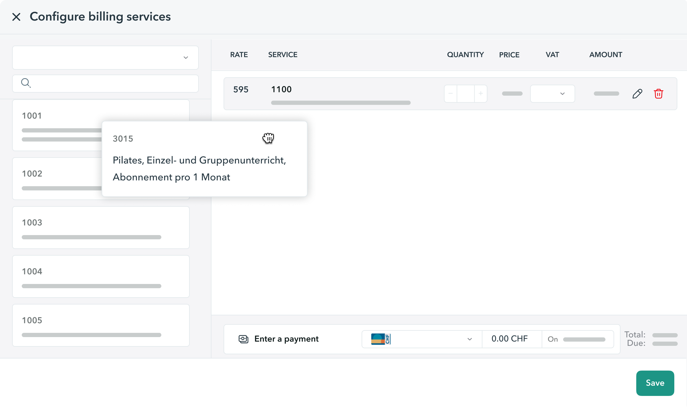 create-invoice-tarif-595 Creating an invoice at rate 595 from the OneDoc Pro interface