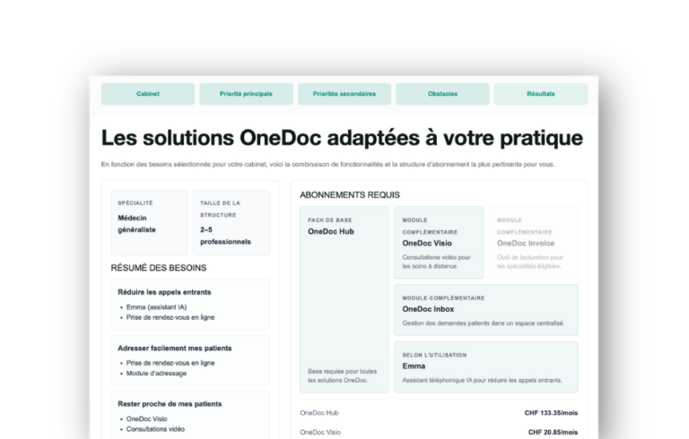OneDoc Pro pour les Médecins Spécialistes